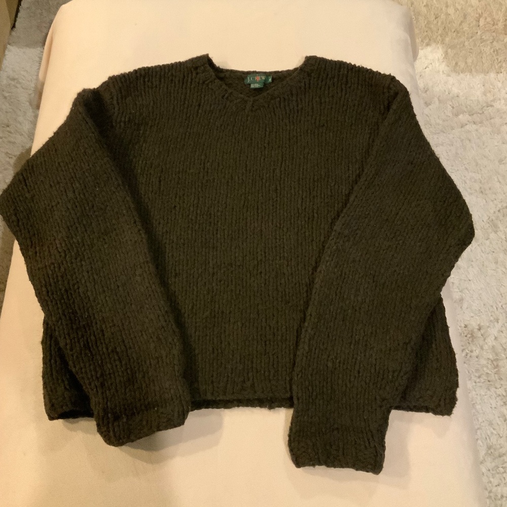 JCrew Brown XL Knit Sweater Quality Scandi Coastal Grandpa Normcore Y2K